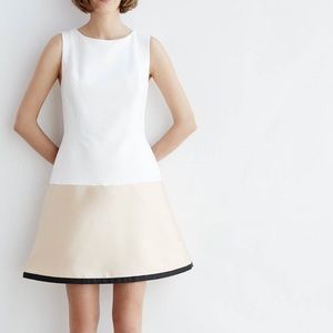Anthropologie / Maeve White and Gold Dress
